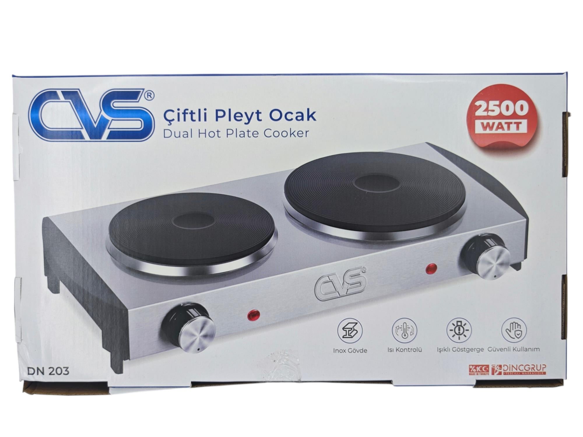 DN 203   CVS Elektrikli Çiftli Pleyt Ocak 2500W