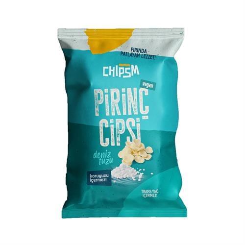 Doğal Chipsm Pirinç Cipsi Deniz Tuzlu Vegan 65 Gr