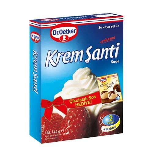 Dr. Oetker Krem Şanti Sade 144 gr Çikolatalı Sos Hediyeli 98 Gr