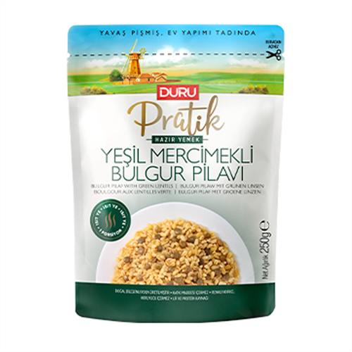 Duru Pratik Hazır Yemek Yeşil Mercimekli Bulgur Pilavı 250 g