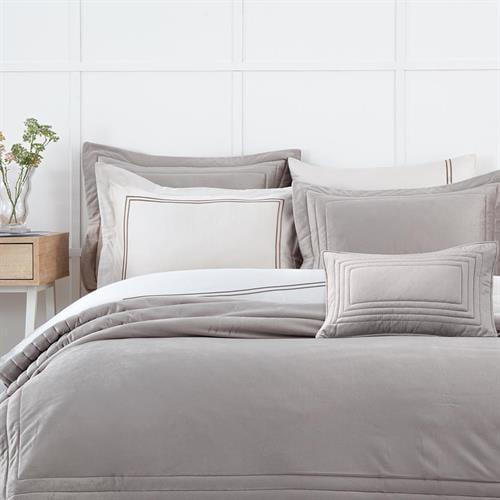 Ecocotton Yatak Örtüsü Çift Kişilik Feza Gri 240X260 %100 Organik