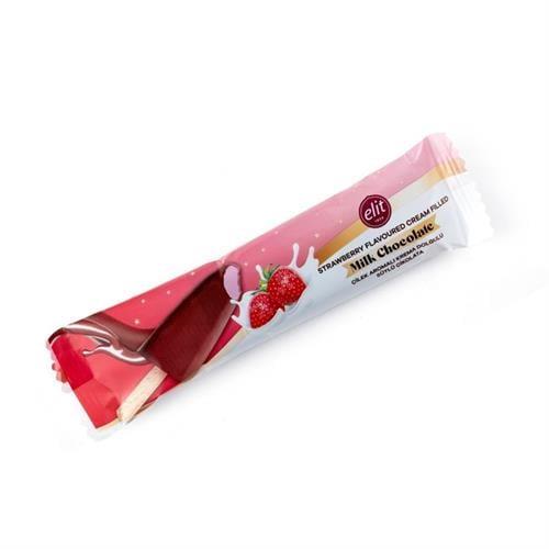 Elit Çikolata Çilek Aromalı Krema Dolgulu Sütlü 35 Gr