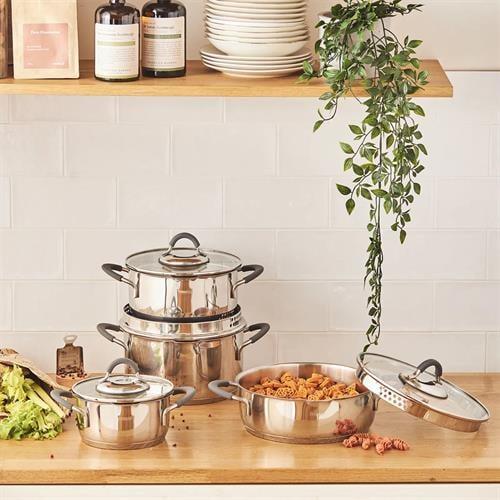 Emsan Unique 8 Prc Çelik Tencere Seti