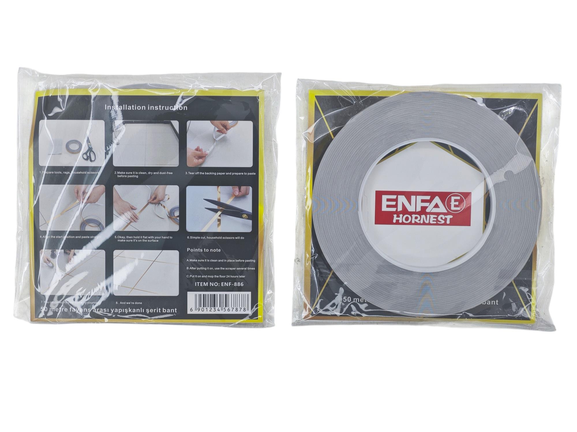 ENF-886   Enfa Fayans Arası Yapışkanlı Bant 50m -Gri