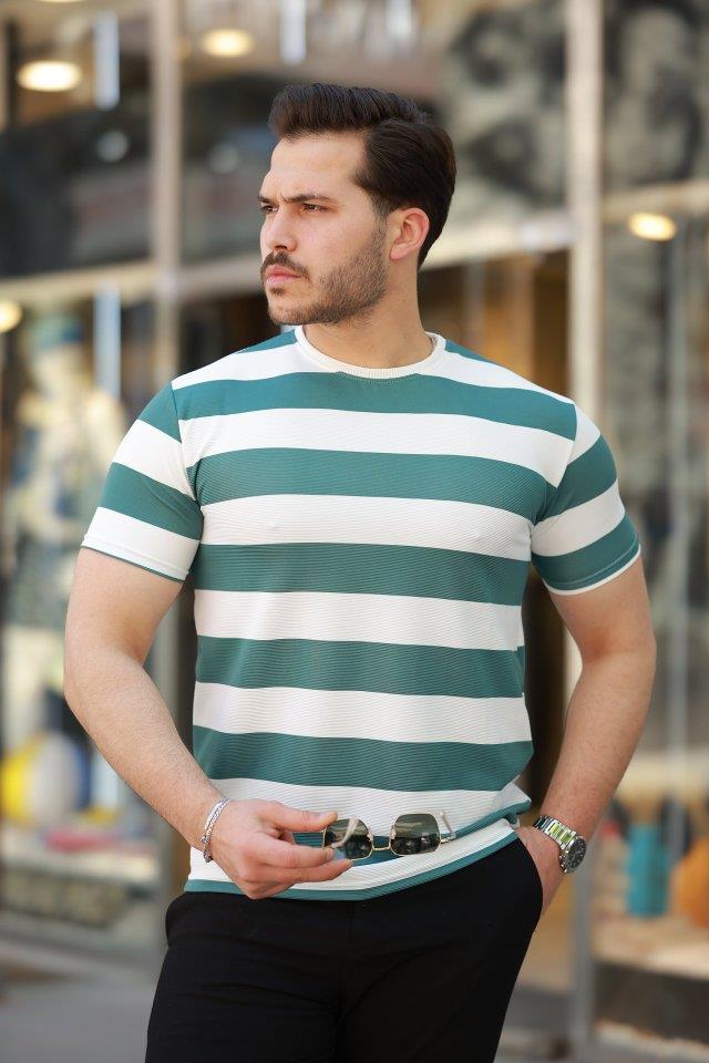 Erkek çift Renk Pamuklu örme Kumaş Kısa Kollu T-shirt