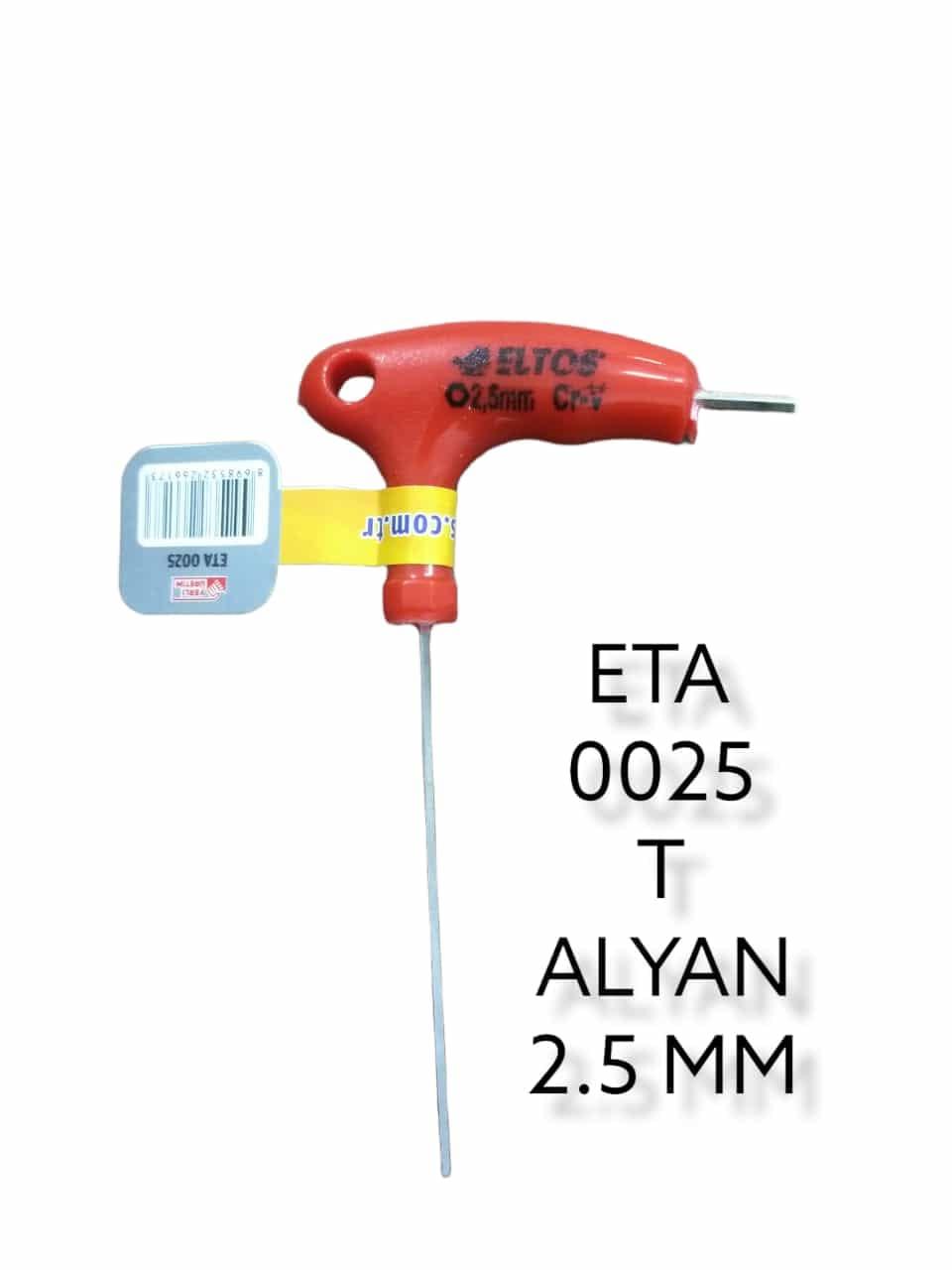 ETA0025   Eltos T Alyan 2.5mm