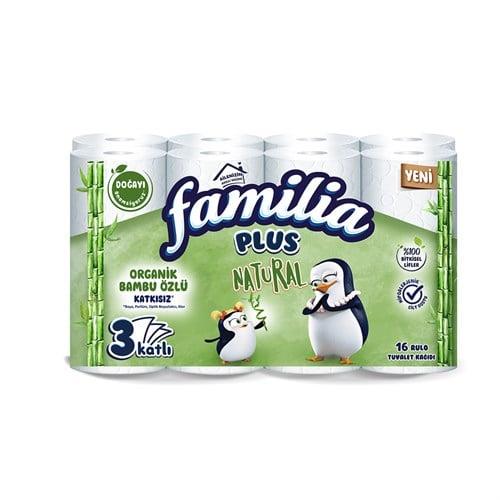 Familia Plus Natural Tuvalet Kağıdı 3 Katlı 16lı
