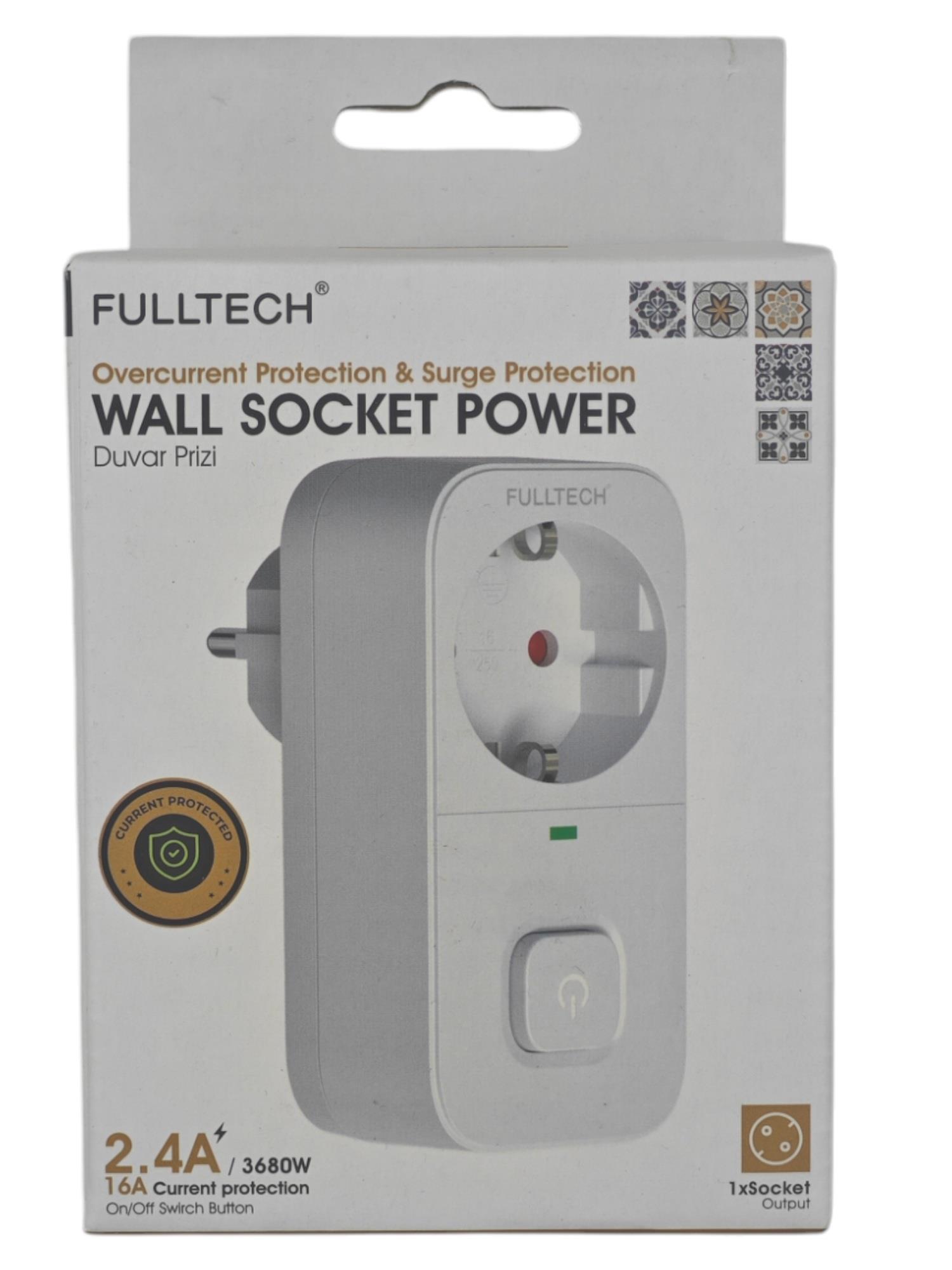 FTR-18   Fulltech 2.4A 3680W Aç Kapa Priz