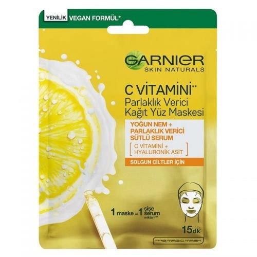 Garnier C Vitamini Parlaklık Verici Kağıt Yüz Maskesi - 28 gr