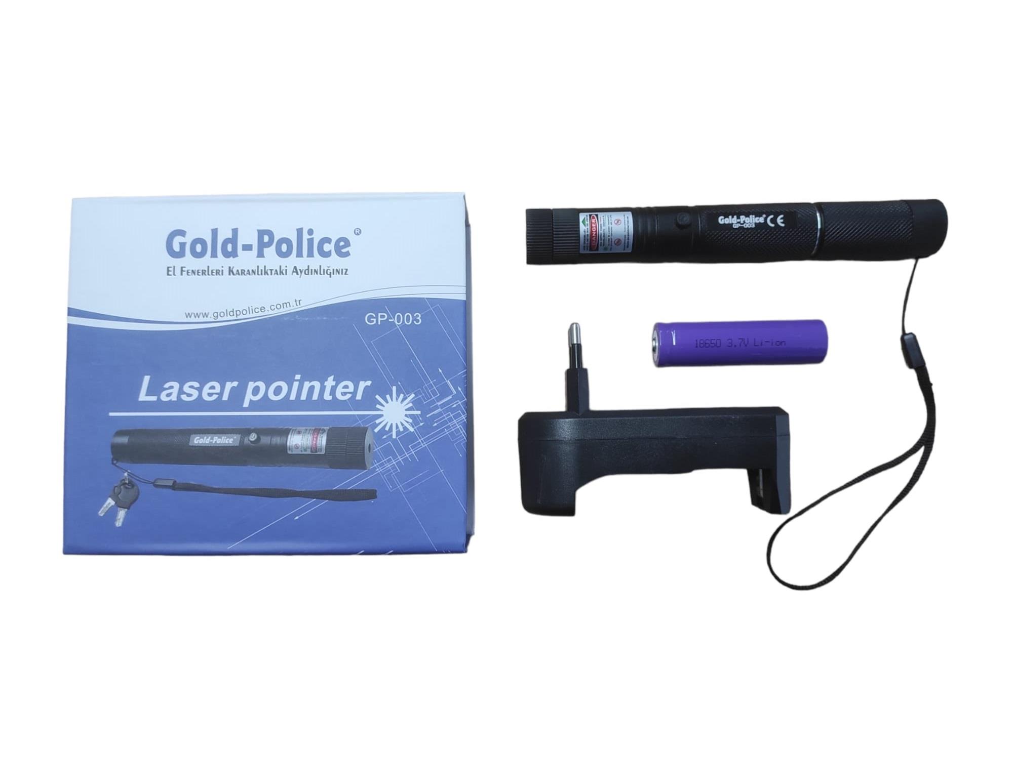 GP-003   GOLD-POLİCE ŞARJLI YEŞİL LAZER
