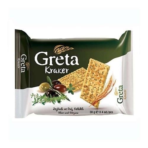 Greta Kraker 4*30 gr Zeytinli ve Dağ Kekikli
