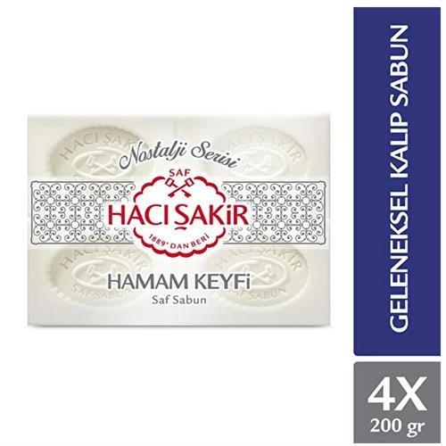 Hacı Şakir Hamam Keyfi Saf Sabun 4Lü 200 gr (800 gr)