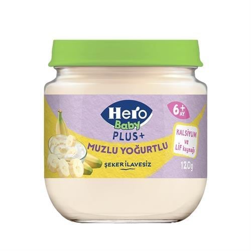 Hero Baby Plus Muzlu Yoğurtlu Kavanoz Maması 120Gr