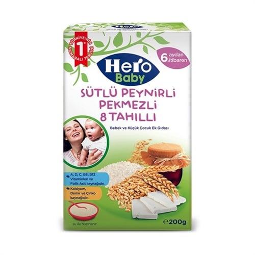 Hero Baby Sütlü Peynirli Pekmezli 8 Tahıllı Mama 200 Gr.