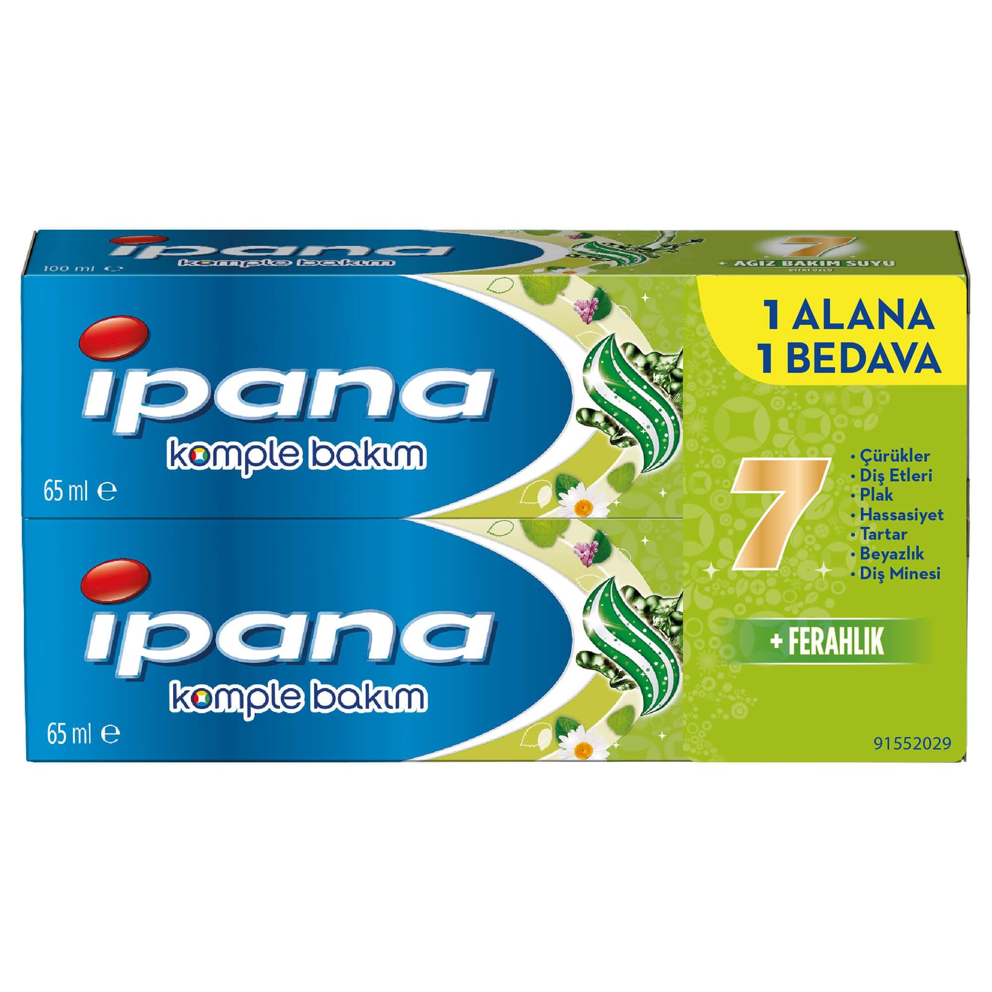 İpana 2X65 Ml Ferah 1 Alana - 1 Bedava.