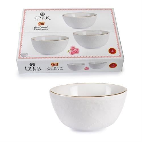 İpek Gül 10 Cm 6Lı Porselen Kase