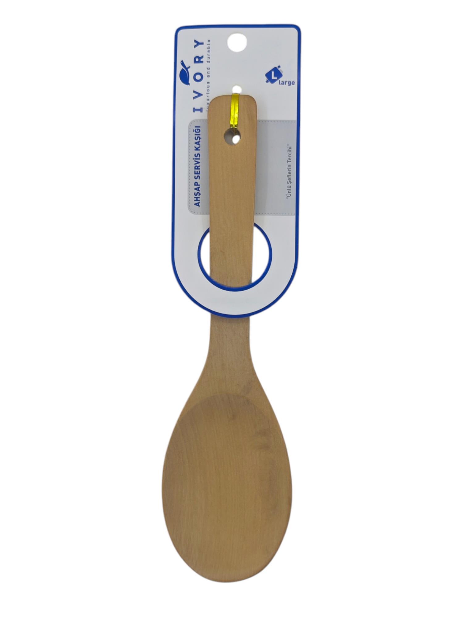 IVO-KSK103   Ivory Ahşap Servis Kaşığı
