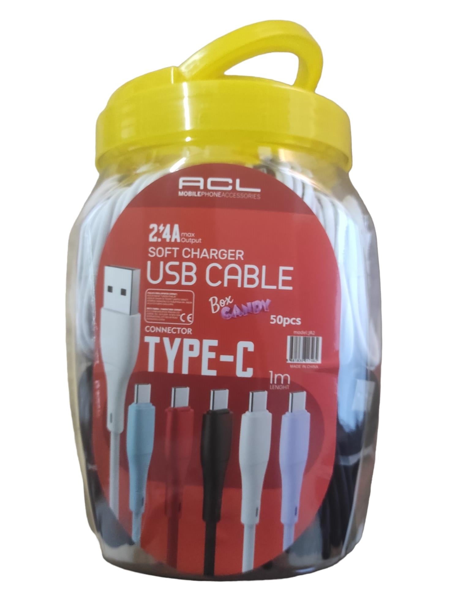 Acl Usb Soft Şarj Kablosu 2.4A - Type-C