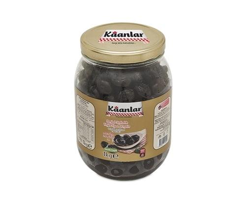 Kaanlar Sofralık Doğal Salamura Yağlı Siyah Zeytin 1 kg
