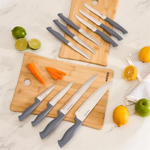 Karaca Apricot Strong 10 Parça Bıçak Seti Gri