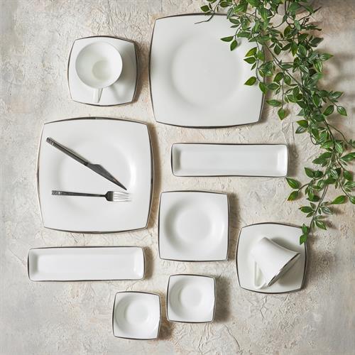 Karaca Fine Pearl Agate 26 Parça 6 Kişilik Kare İnci Kahvaltı Takımı