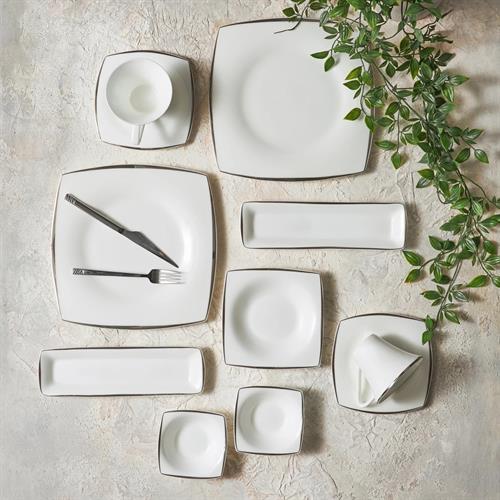 Karaca Fine Pearl Agate 26 Parça 6 Kişilik İnci Kahvaltı Takımı Platin