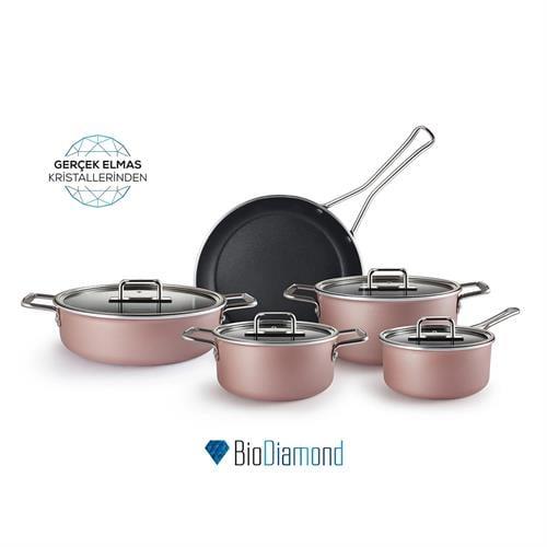 Karaca Mastermaid Biodiamond 9 Parça Tencere Seti Bronzy
