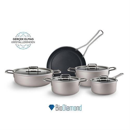 Karaca Mastermaid Biodiamond 9 Parça Tencere Seti Bej