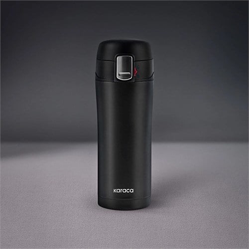 Karaca Pluton Çelik Sızdırmaz Termos Siyah 450 Ml