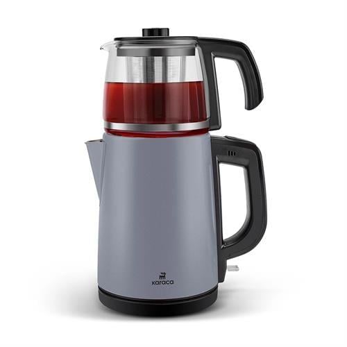 Karaca Tea Glass 2 İn 1 Çelik Çay Makinesi Ve Kettle Ocean Wave