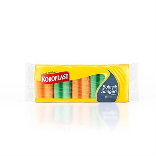 Koroplast Bulaşık Süngeri 5li Oluklu