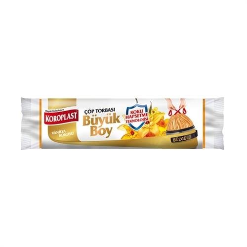 Koroplast Çöp Torbası Büzgülü Büyük Vanilya Kokulu 65*70