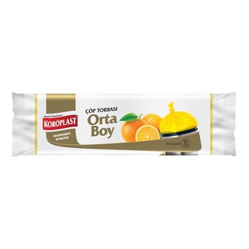 Koroplast Çöp Torbası Orta Boy Mandarin Kokulu 55*60