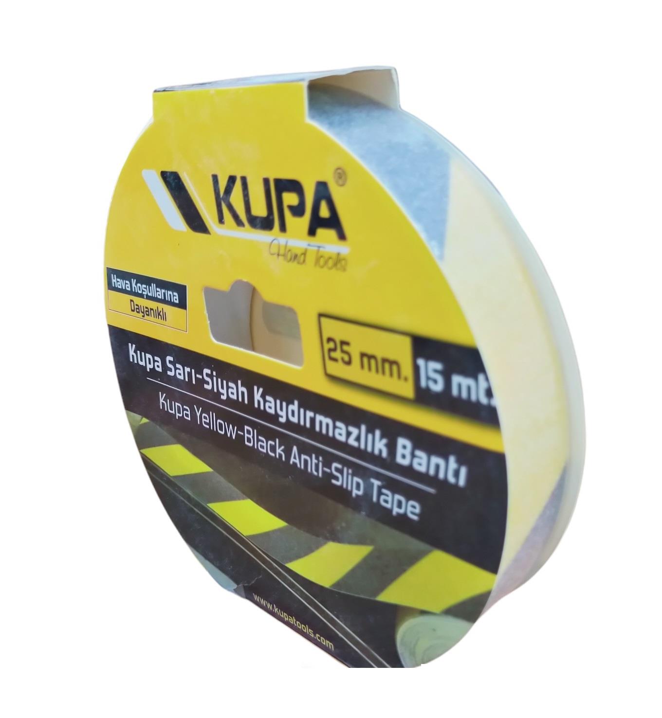 KUP6062   KUPA SARI-SİYAH KAYDIRMAZ BANT 25mm*15m