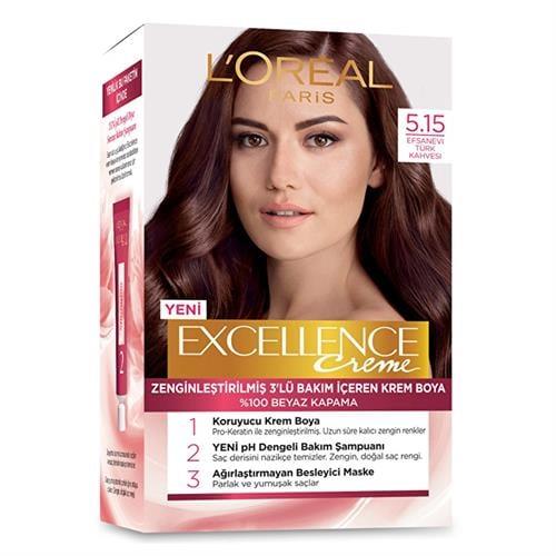 Loreal Paris Excellence Creme Saç Boyası 5.15 Efsanevi Türk Kahvesi