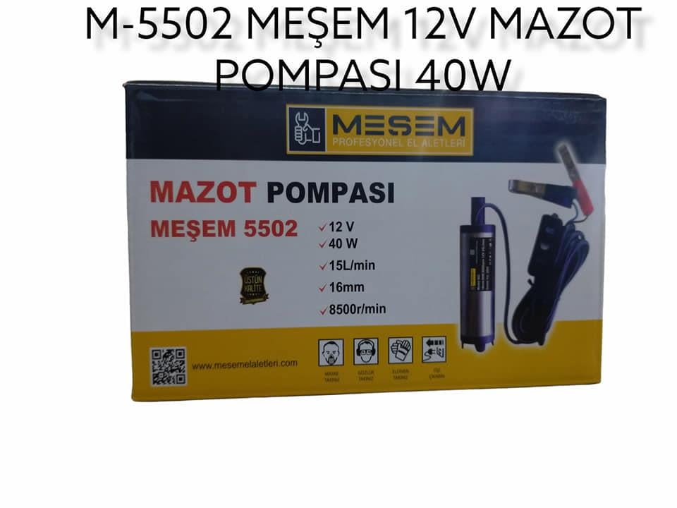 Meşem 12V Mazot Pompası 40W