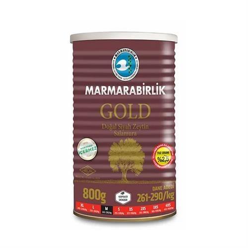 Marmara Birlik Siyah Zeytin Gold Teneke 800 Gr.