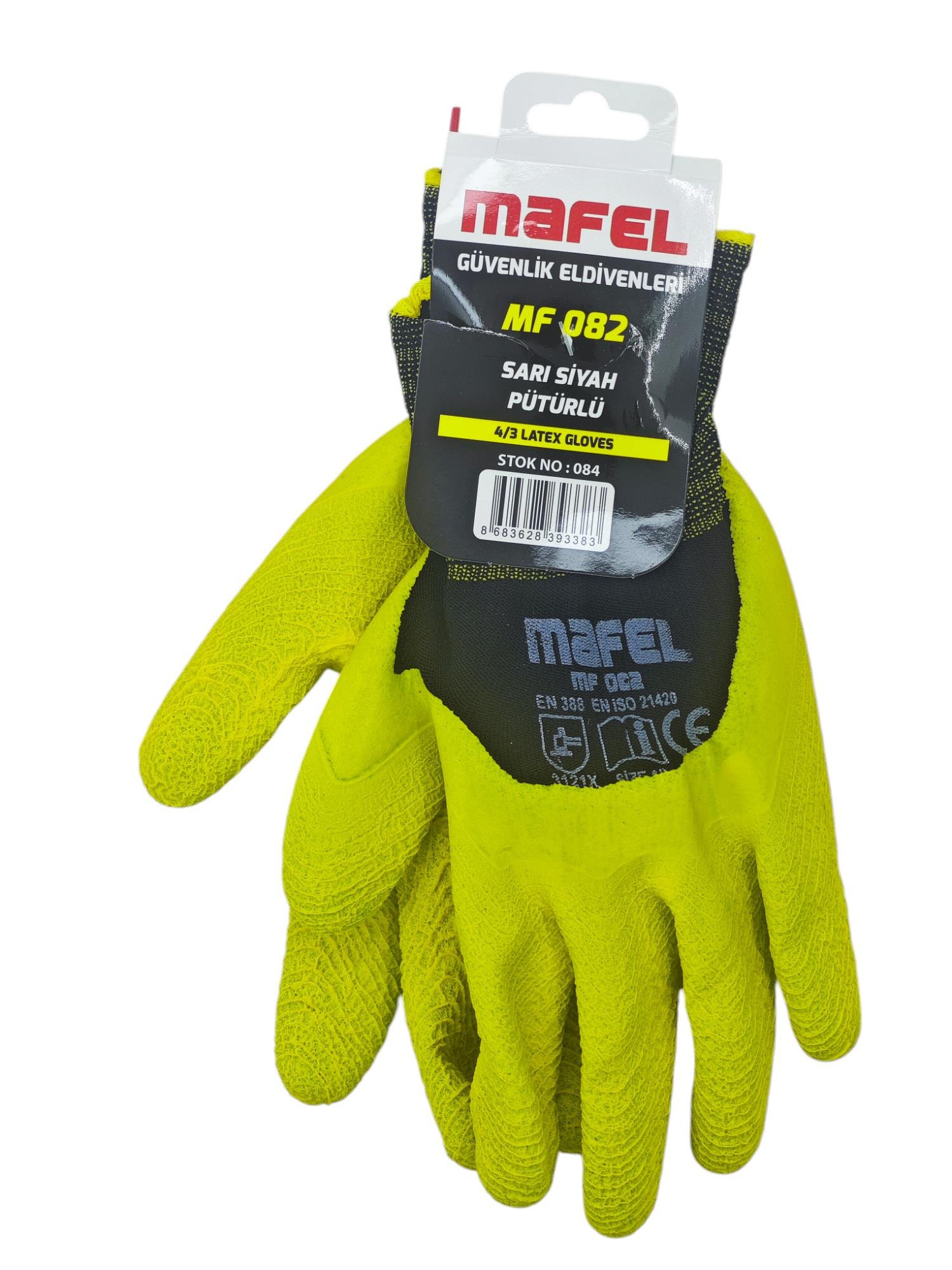 MF 084   Mafel Latex Pütürlü Eldiven 3/4 10
