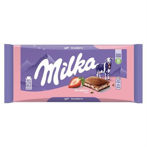 Milka Çikolata Çilekli Yoğurtlu 100 Gr Tablet