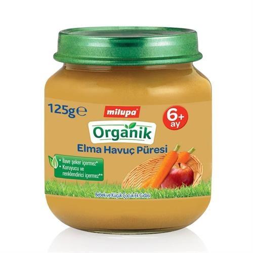 Milupa Organik Elmalı Havuçlu (Kavanoz Maması) 125 Gr