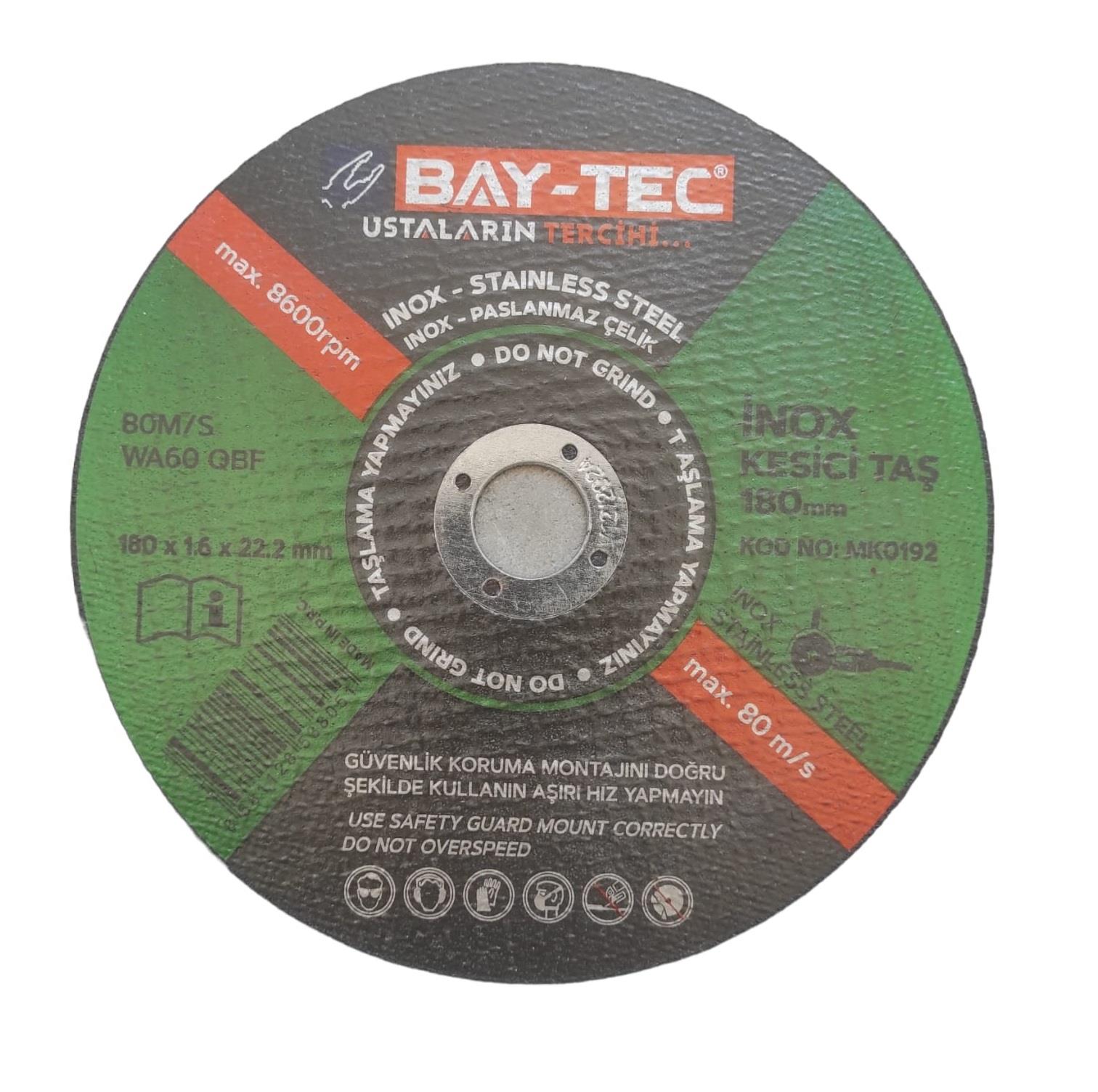 Bay-Tec İnox Kesici Taş 180*1.6*22Mm