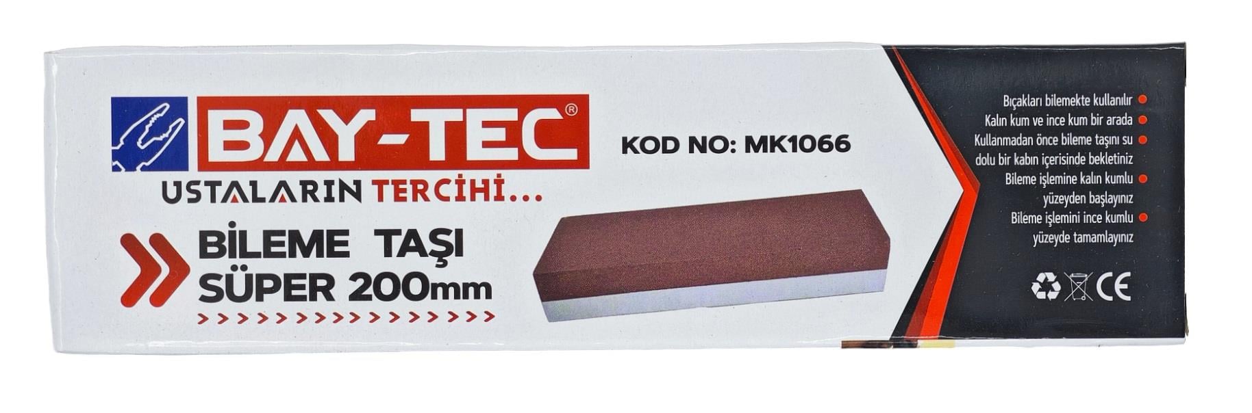 MK1066   BAY-TEC BİLEME TIRPAN TAŞI 200mm - Süper