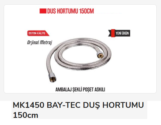 Mk1450   Bay-Tec Duş Hortumu 150Cm
