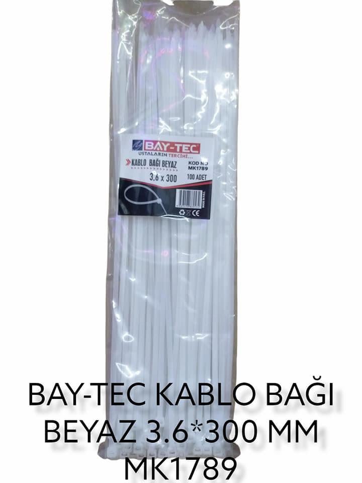 Bay-Tec Kablo Bağı 3.6*300Mm - Beyaz