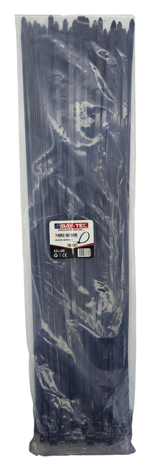 Bay-Tec Kablo Bağı 100Lü 8*650Mm - Siyah