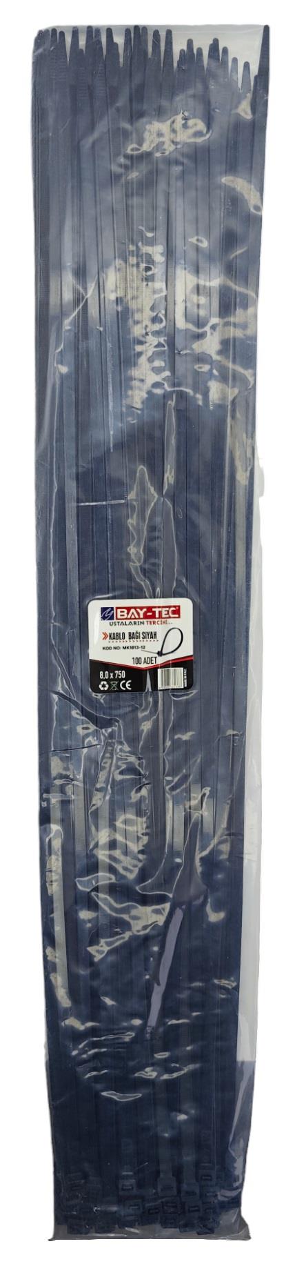 Bay-Tec Kablo Bağı 100Lü 8*750Mm - Siyah