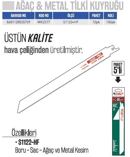 Bay-Tec Tilki Kuyruğu S1122-Hf 5Li (Metal)