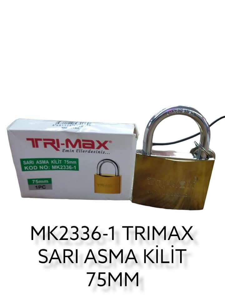 Trı-Max Sarı Asma Kilit 75Mm