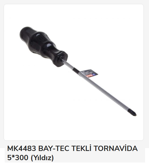 Bay-Tec Tekli Tornavida 5*300 (Yıldız)