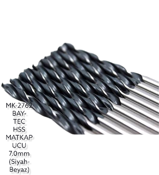 Bay-Tec Hss Matkap Ucu 7.0Mm (Siyah-Beyaz)